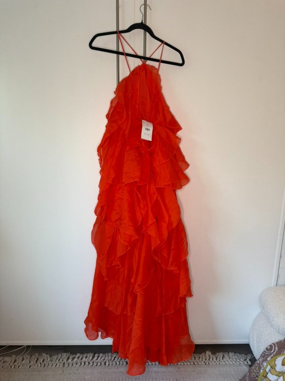 Akira - GOLDEN HOUR FLORAL CHIFFON MAXI DRESS IN ORANGE - Picture 7 of 7